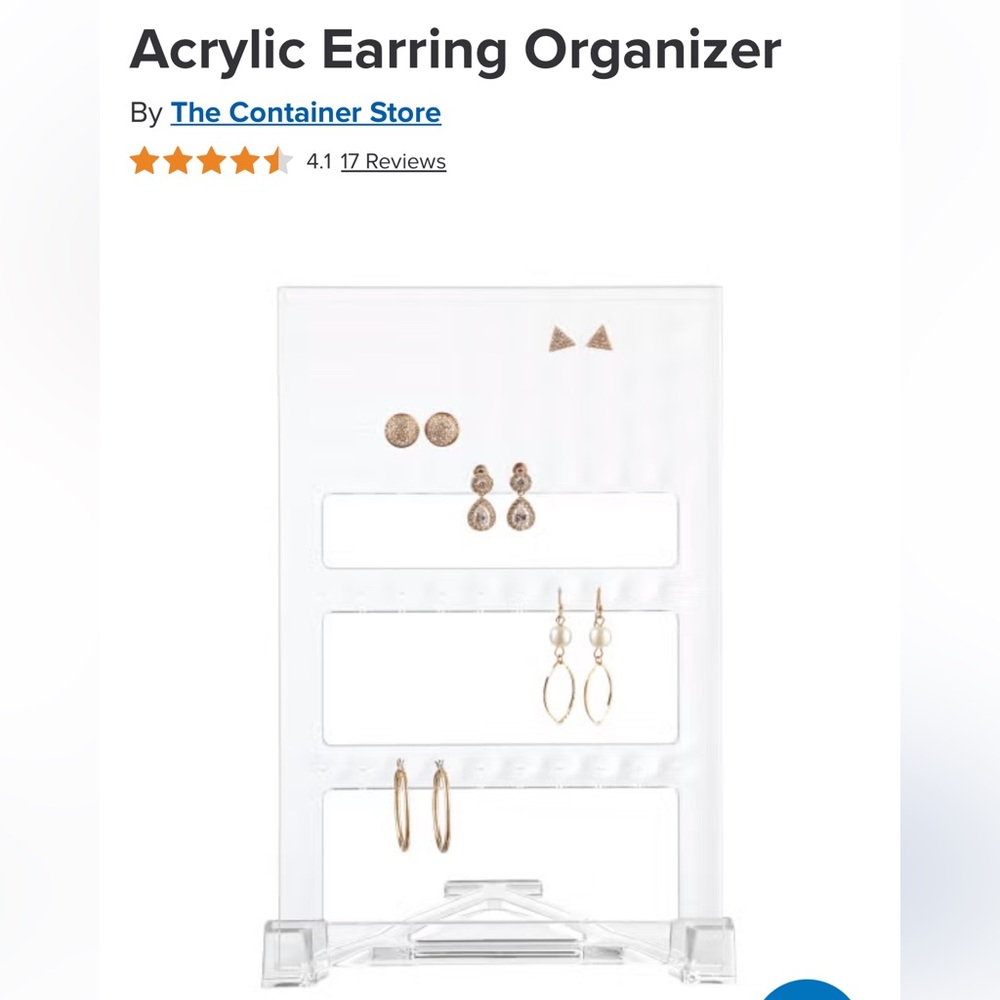 The Container Store Acrylic Earring Organizer